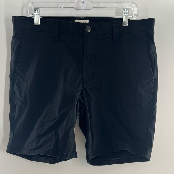 OPEN EDIT SKINNY FIT 9” INSEAM MENS BLACK SHORTS 33W - Picture 1 of 4